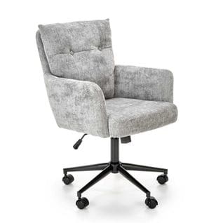 Fauteuil De Bureau Design Tissu Gris Persée