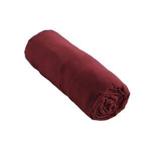 Pack Gaze De Coton Parure De Couette 220x240 Cm + Drap Housse 140x190 + 2 Taies 60x60 Bordeaux