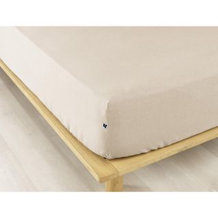 Pack Housse De Couette Chaude En Flanelle 140 X 200 Cm + Drap Housse 90x190 Candice Beige