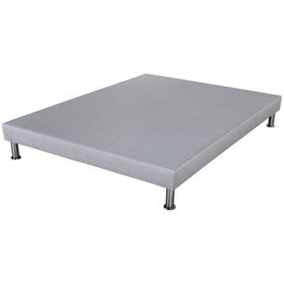 Sommier Déco Sr9 + Pieds - Gris Clair 160x200 - Lattes Bois - H.13 Cm - Made In France