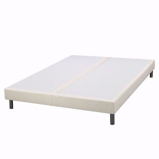 Sommier Tapissier + Pieds Sr15 Sahara 2x90x200 Lattes Bois Massif - H.15 Cm