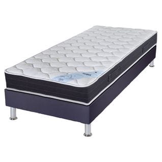 Matelas Ressort + Sommier Omega Volcan 90x190 Rubis - H. 21 Cm - Soutien Très Ferme