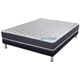 Matelas Ressort + Sommier Sr9 Deco 160x200 Rhodes - H. 24 Cm - Soutien Ferme