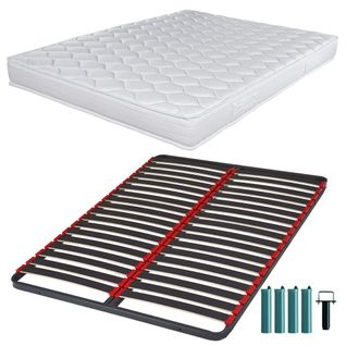 Matelas Mousse + Sommier C39 120x190 Montana - Hauteur 18 Cm - Soutien Équilibré