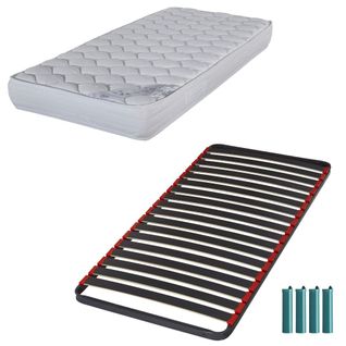 Matelas Mousse + Sommier Métal C39 90x190 Montana - Hauteur 18 Cm - Soutien Équilibré