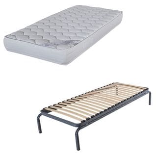 Lit Gigogne + Matelas Montana - 90x190 - Mousse - 20 Lattes Bois - Gain De Place