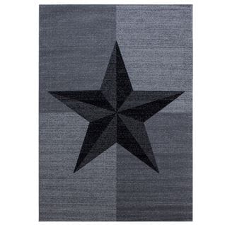 Star - Tapis à Motifs Étoile - Gris 200 X 290 Cm