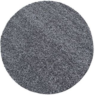 Shaggy - Tapis Uni Rond - Gris 080 X 080 Cm