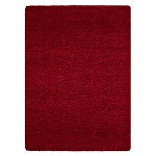 Shaggy - Tapis Uni À Poils Longs - Rouge 160 X 230 Cm