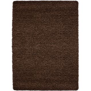 Shaggy - Tapis Uni à Poils Longs - Marron 160 X 230 Cm