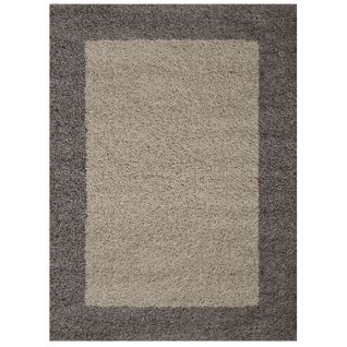 Shaggy - Tapis à Bordures - Taupe 100 X 200 Cm