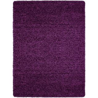 Shaggy - Tapis Uni à Poils Longs - Violet 100 X 200 Cm