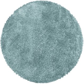 Moelleux - Tapis Cosy Rond à Poils Longs - Bleu Pastel 080 X 080 Cm