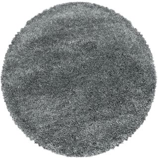 Moelleux - Tapis Cosy Rond à Poils Longs - Gris Clair 200 X 200 Cm