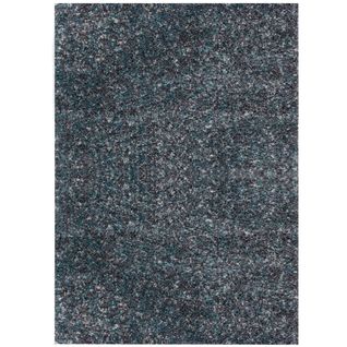 Cosy - Tapis à Poils Longs 30mm - Bleu Et Blanc 200 X 290 Cm