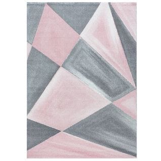 Pastel - Tapis Couleur Pastel - Rose et Gris 080 X 150 Cm