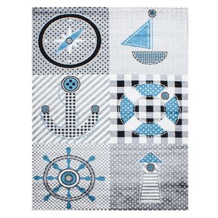 Marin - Tapis Enfant - Bleu 120 X 170 Cm