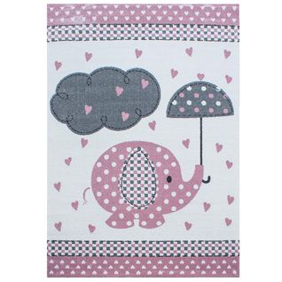 Patchwork - Tapis Enfant - Rose 160 X 230 Cm