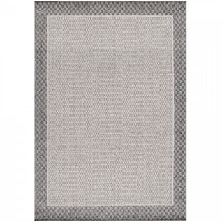 Tapis Extérieur/intérieur Tissé Plat - Crème et Gris 160 X 230 Cm