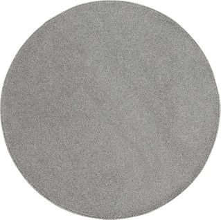 Tapis Rond Uni De Salon Chambre Relax Sobre Et Epuré - Gris Clair 120 X 120 Cm