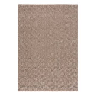 Tara - Tapis Uni Beige à Relief Chevron 160x230cm