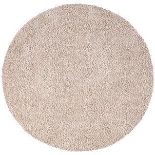 Tapis à Poils Longs Rond Softy Sable 160x160cm