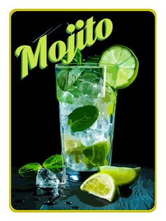 Cocktail - Signature Poster - Mojito - 30x40 Cm