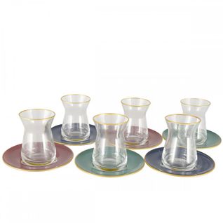 Lot De 6 Tasses À The Et Sous Tasses Elegant