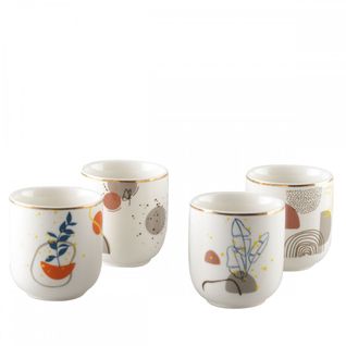 Set De 4 Tasses à Cafe 90ml Art Deco