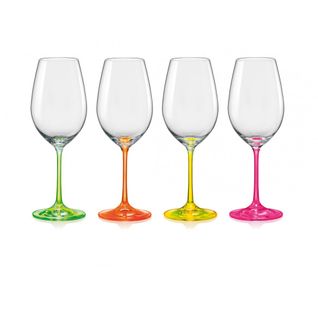 Lot De 4 Verres à Vin Neon 350ml