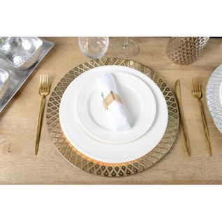 Assiette Plate Perles 27cm Par Boite De - 6