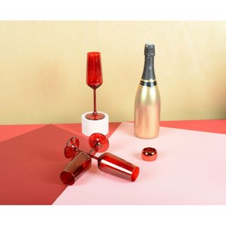 Flutes à Champagne Rouge - Lot De 6