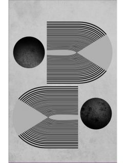 Tapis Seventies Gris Noir - 80x150