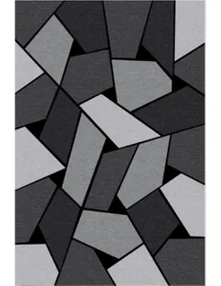 Tapis Geometrique Gris - 160x230