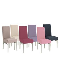 Lot De Housse De Chaise Extensible Coloré Coloris - Fuschia, Lot - 1