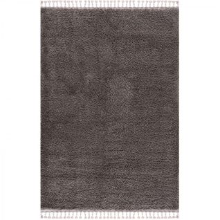 Tapis Shaggy Uni Gris Anthracite - Shaggy Pulpeuse 100 Gris - 60x100 Cm