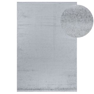 Tapis Uni Gris à Franges Madrid 710 Gris - 140x200 Cm