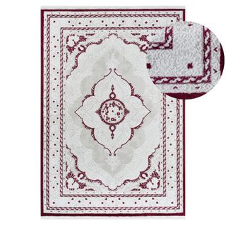 Tapis Oriental Crème Rouge Madrid 66 Rouge - 80x300 Cm