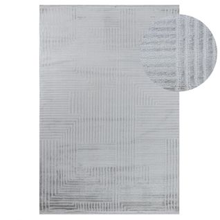 Tapis Gris à Franges Madrid 25 Gris - 140x200 Cm