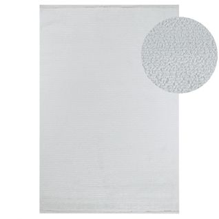 Tapis Uni Blanc Cassé à Franges Madrid 710 Crème - 200x290 Cm