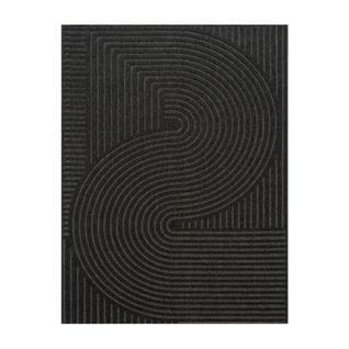 Tapis Extérieur Intérieur Arc Noir - Bodrum 27 Noir - 80x150 Cm