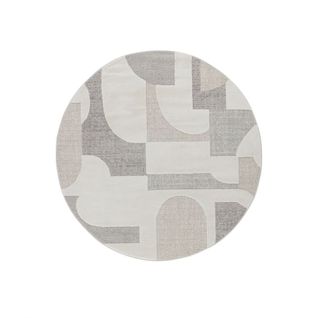 Tapis Abstrait Crème Beige Monaco 60 Crème - 120x120 Cm