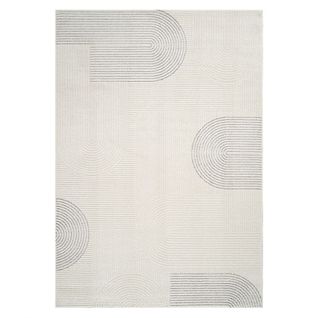 Tapis Moderne Arc Crème Gris - Ela 20 Crème - 160x230 Cm