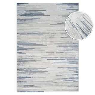 Tapis Abstrait Gris Bleu - Tunis 33  - 80x300 Cm