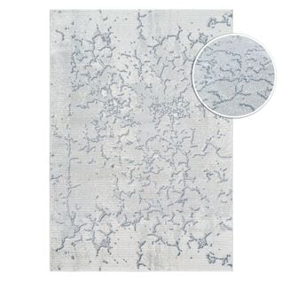 Tapis Abstrait Gris Bleu - Tunis 97  - 80x300 Cm