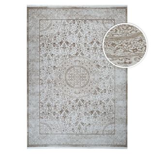 Tapis Lavable Oriental Taupe Istanbul 10 Taupe - 80x150 Cm