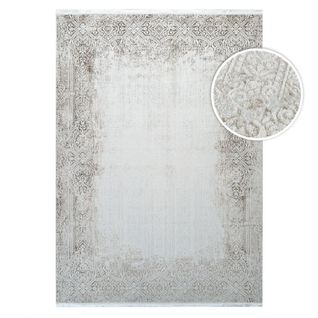 Tapis Lavable Oriental Taupe Istanbul 08 Taupe - 80x150 Cm