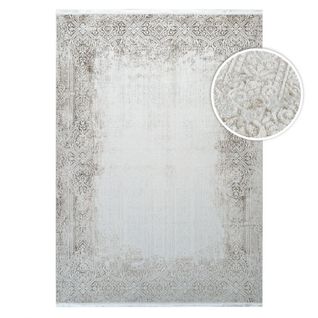 Tapis Lavable Oriental Taupe Istanbul 08 Taupe - 200x400 Cm