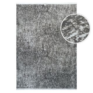 Tapis Lavable Gris Istanbul 07 Gris - 80x150 Cm