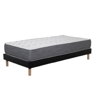 Ensemble Matelas Mousse Luxe - 90x190cm - Mousse Et Sommier Noir